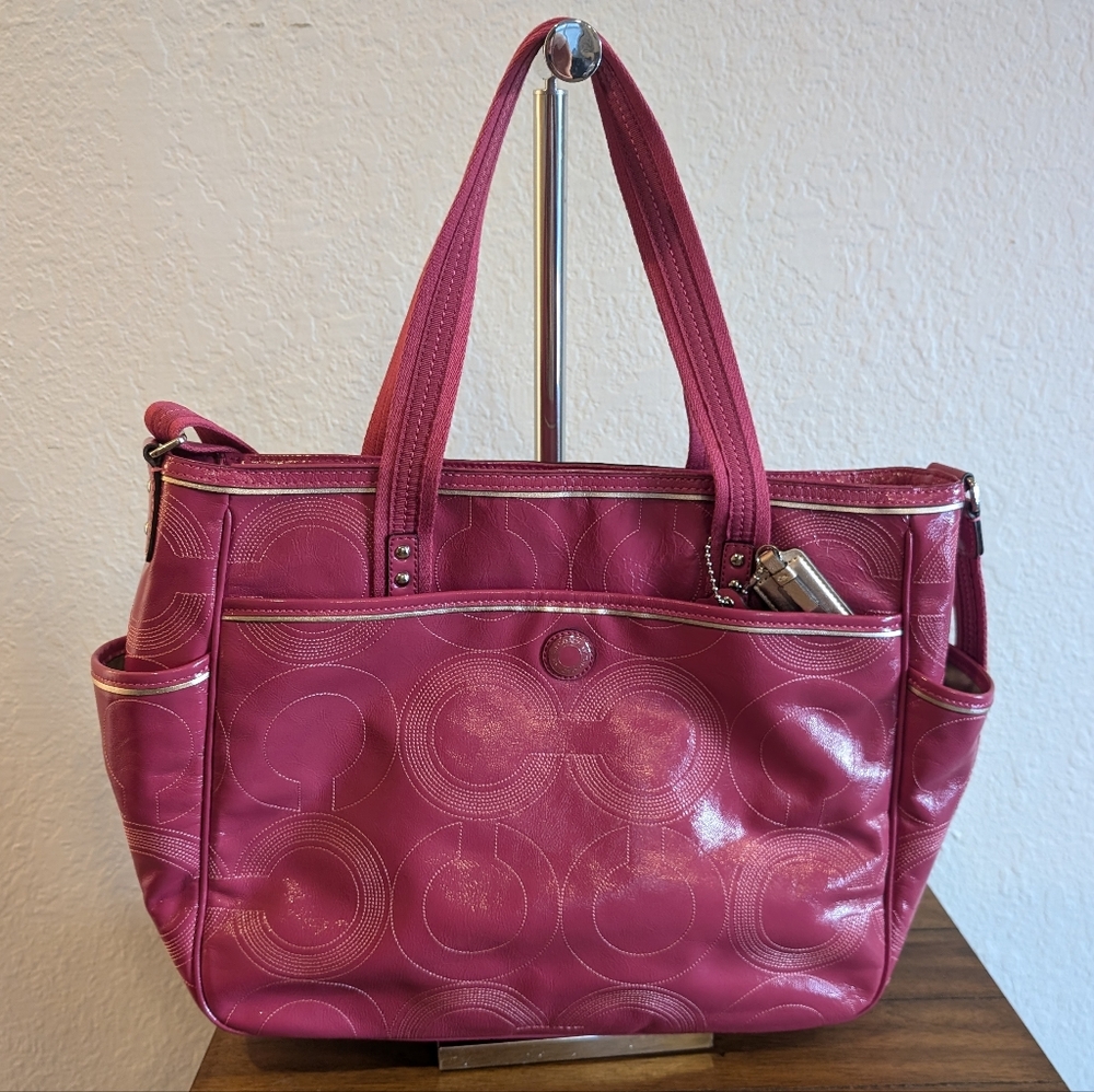 Pink Coach Women's Tote Bag with Crossbody